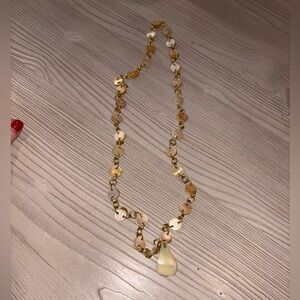 Gold and Cream Pearl Necklace